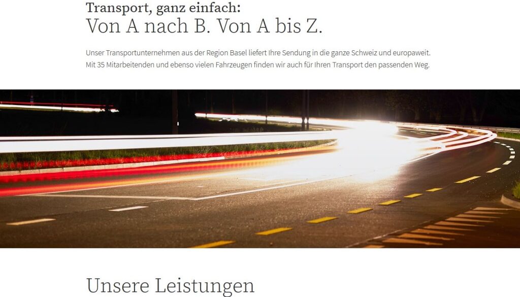 Suchmaschinenoptimierung für busertransporte.ch
